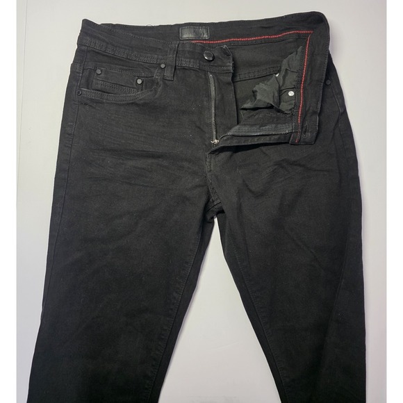 Steve's Jeans Mens Size 32x30 Black Straight Leg Denim Jeans Pants - Picture 1 of 12